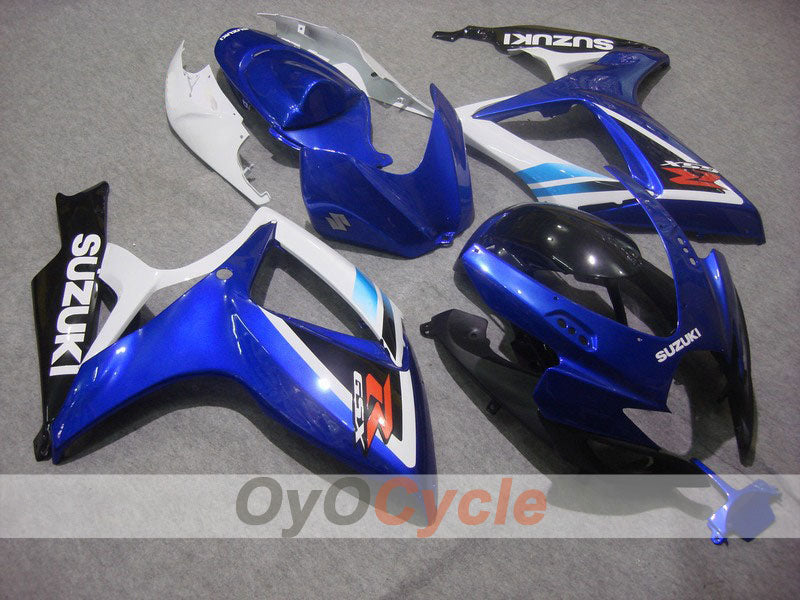 Verkleidungssatz für 06-07 GSX R600 - Blau, Weiß - Werksdesign #OYO87901562