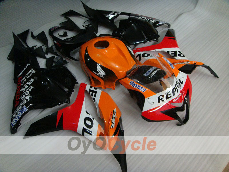Einspritz-Verkleidungskit für CBR600RR 09-12 - Orange, Schwarz - Repsol #OYO87900459 Hauptbild