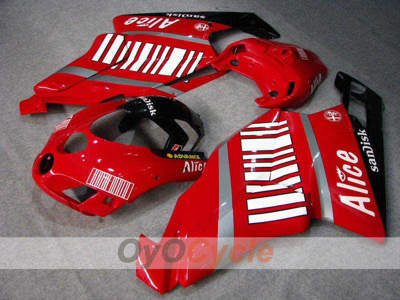 Spritzguss-Verkleidungssatz für Ducati 999 05-06 - Rot, Schwarz - Alice #OYO87902367 Hauptbild