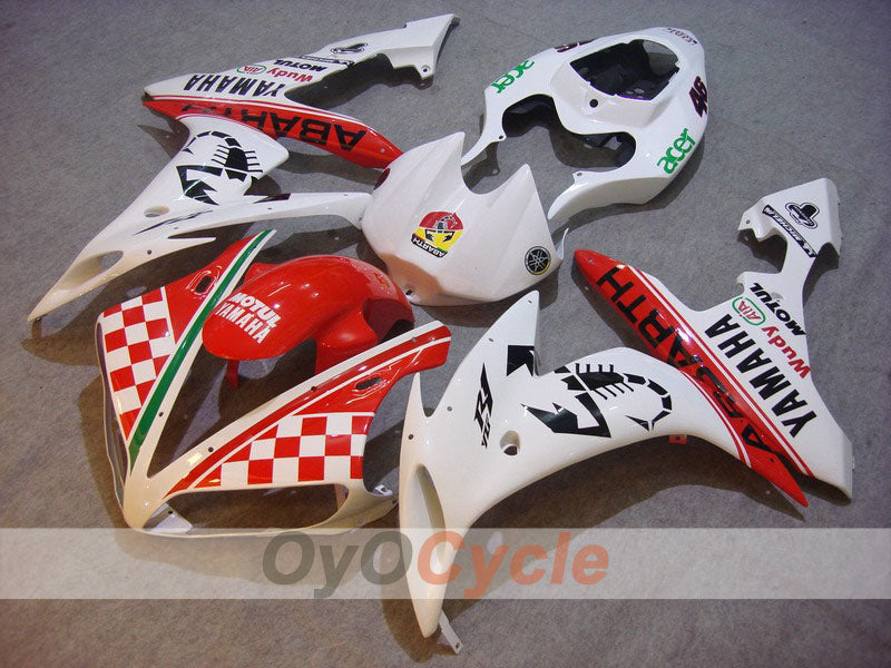 Verkleidungssatz für 04-06 YZF-R1 - Rot, Weiß, Matt - ABARTH #OYO87900816 Hauptbild