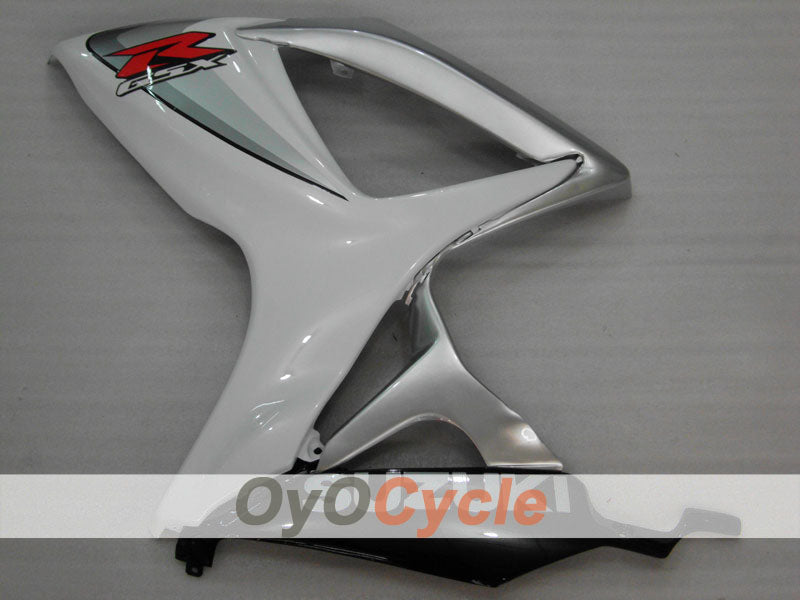 Einspritzverkleidungssatz für 06-07 GSX R600 - Weiß, Silber - Werksdesign #OYO87901523