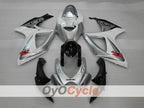Einspritzverkleidungssatz für 06-07 GSX R600 - Weiß, Silber - Werksdesign #OYO87901523