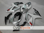 Einspritzverkleidungssatz für 06-07 GSX R600 - Weiß, Silber - Werksdesign #OYO87901523