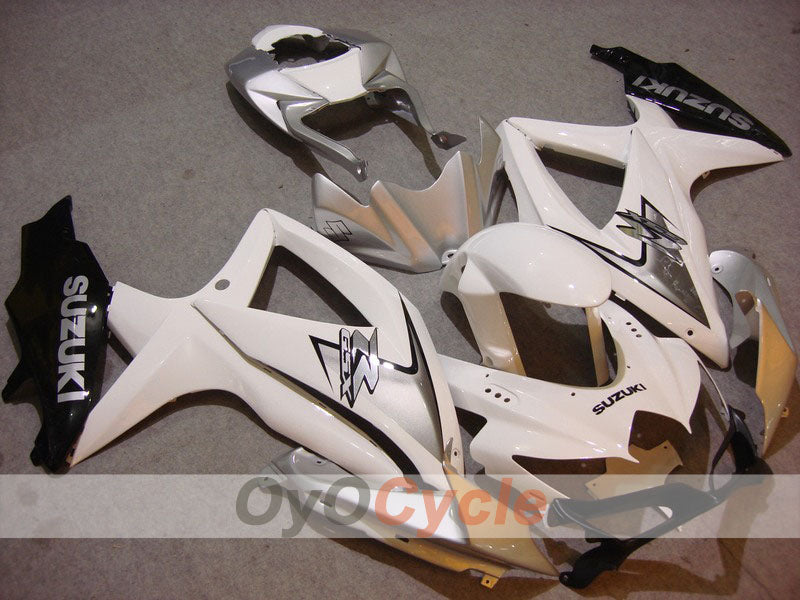 Einspritz-Verkleidungssatz für 08-10 GSX R750 - Weiß, Silber - Werksstil #OYO87901417 Hauptbild