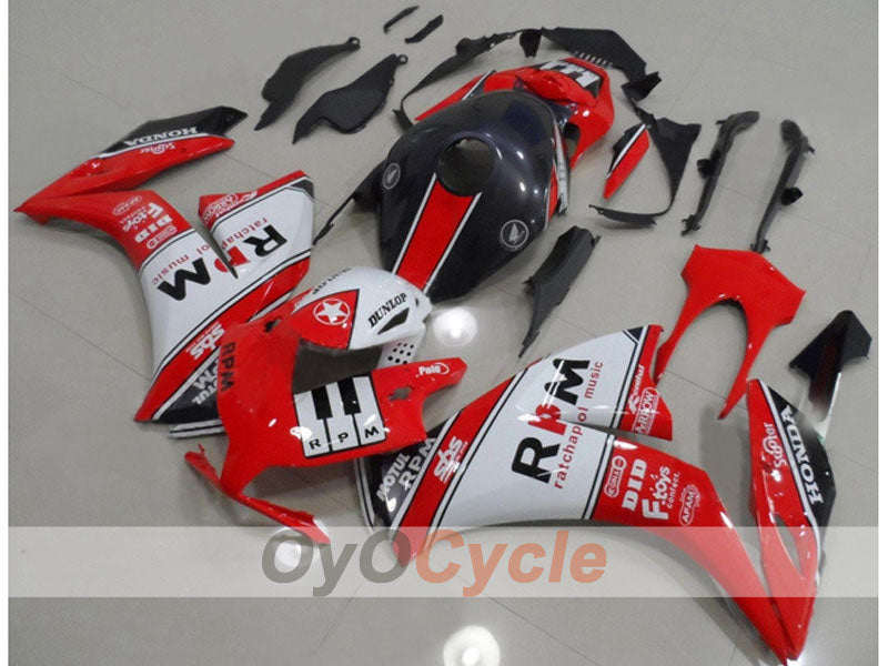 Einspritzverkleidungssatz für 12-16 CBR1000RR - Rot, Weiß - DUNLOP, MOTUL #OYO87903331 Hauptbild