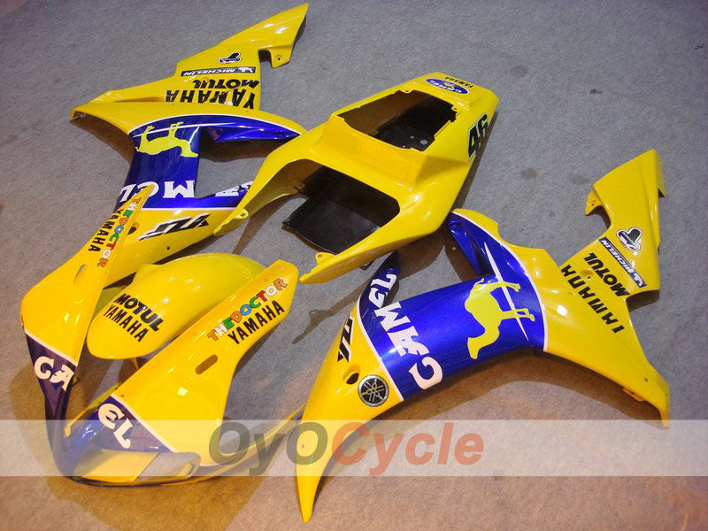 Verkleidungssatz für Einspritzermodelle der YZF-R1, Baujahr 02-03 - Gelb, Blau - Camel, MOTUL #OYO87900787 Hauptbild