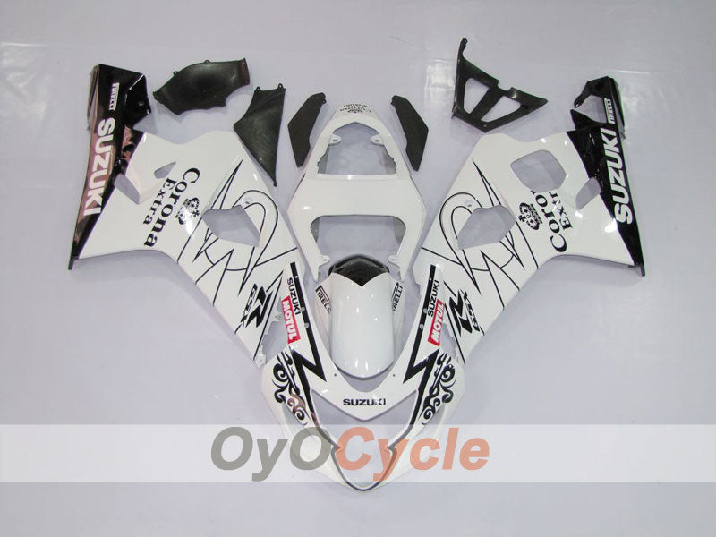 Einspritzverkleidungs-Kit für 04-05 GSXR600 - Weiß, Schwarz - Corona, MOTUL #OYO87901155 Hauptbild