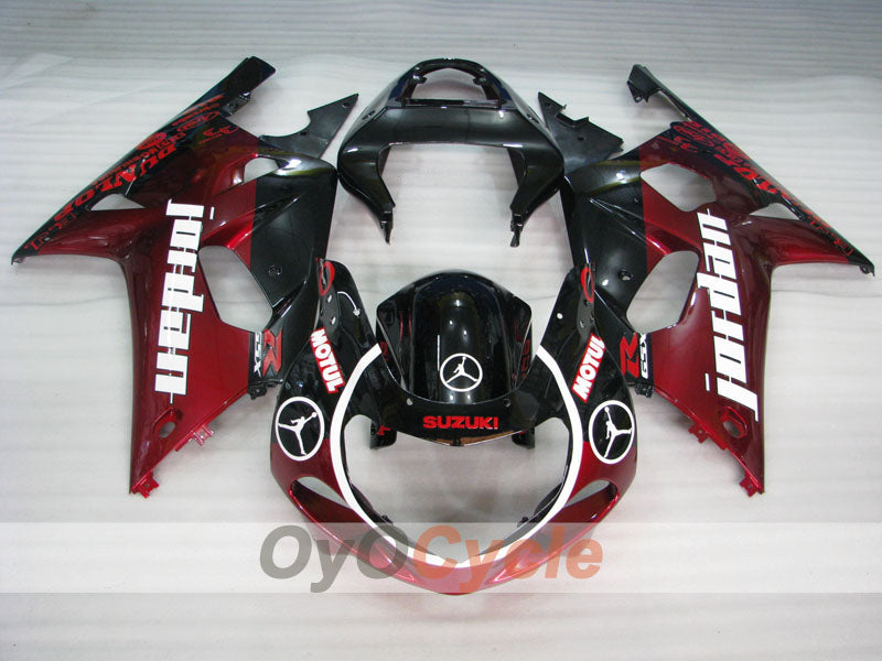 Verkleidungssatz für 00-02 GSX R1000 - Rot, Schwarz - MOTUL #OYO87905206