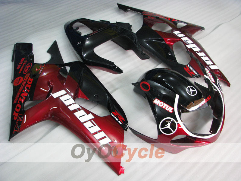 Einspritzverkleidungssatz für GSX R600 01-03 - Rot, Schwarz - Jordan #OYO87905105 Hauptbild