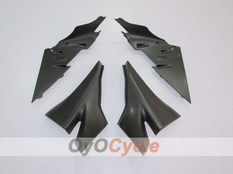 Einspritz-Verkleidungssatz für 04-05 NINJA ZX-10R - Schwarz, Silber - Flame #OYO87902819