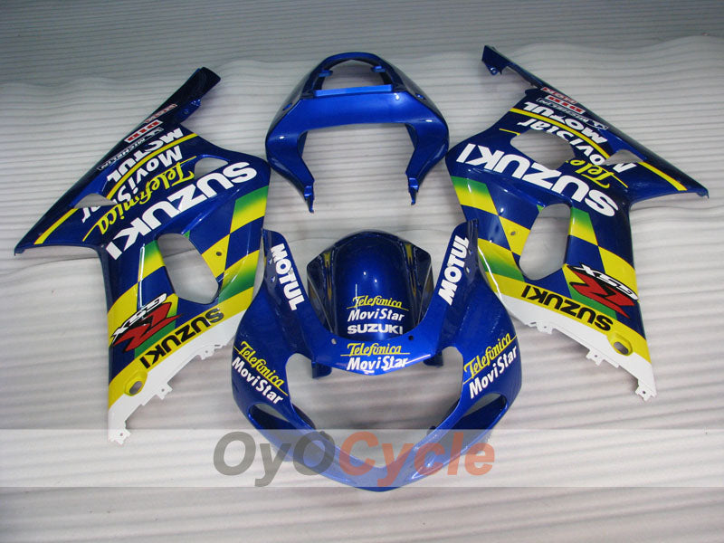 Verkleidungssatz für 01-03 GSX R600, Spritzguss - Blau - MOTUL #OYO87905083