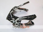 Einspritz-Verkleidungssatz für 04-05 NINJA ZX-10R - Schwarz, Silber - Flame #OYO87902819