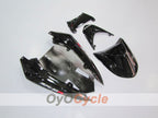 Einspritz-Verkleidungssatz für 04-05 NINJA ZX-10R - Schwarz, Silber - Flame #OYO87902819