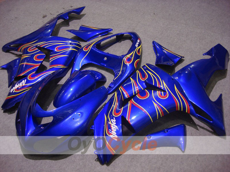 Einspritz-Verkleidungssatz für NINJA ZX-10R 06-07 - Gelb, Blau - Flame #OYO87901616 Hauptbild