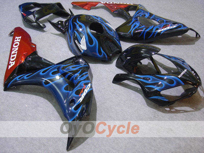 Verkleidungssatz für Einspritzanlage für die CBR1000RR 06-07 - Blau, Schwarz - Flamme #OYO87900597 Hauptbild