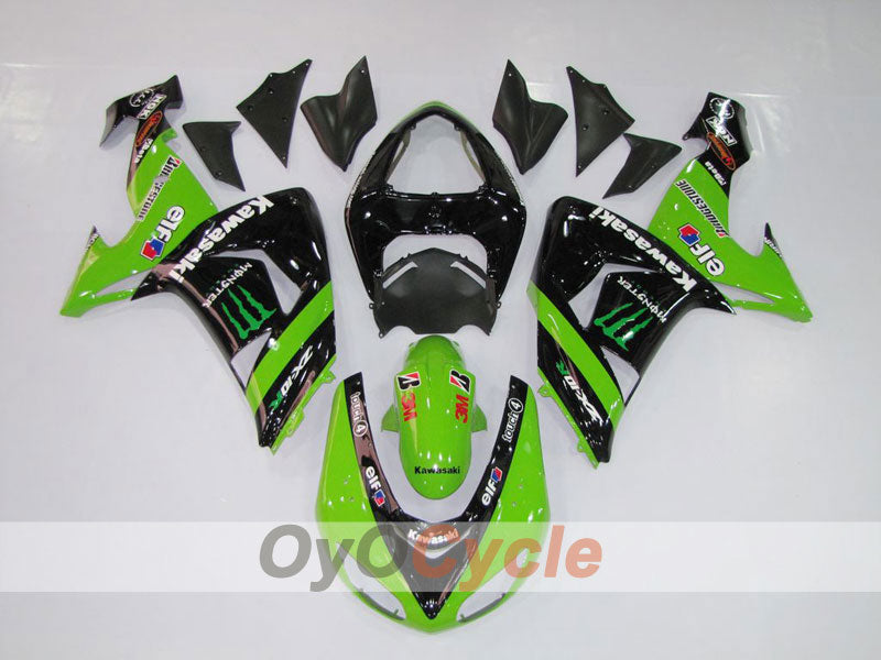 Einspritz-Verkleidungssatz für NINJA ZX-10R 06-07 - Grün, Schwarz - Monster #OYO87901623 Hauptbild
