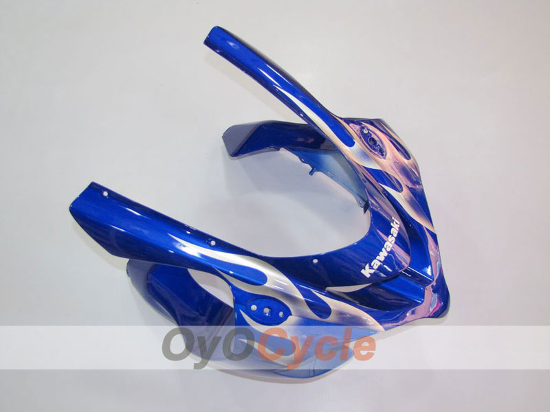 Verkleidungssatz für 04-05 NINJA ZX-10R - Blau, Weiß - Flammenmuster #OYO87901535