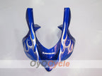 Verkleidungssatz für 04-05 NINJA ZX-10R - Blau, Weiß - Flammenmuster #OYO87901535