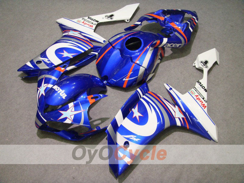 Verkleidungssatz für Einspritzmodelle, YZF-R1 07-08 - Blau, Weiß - FIAT, MOTUL #OYO87900854 Hauptbild