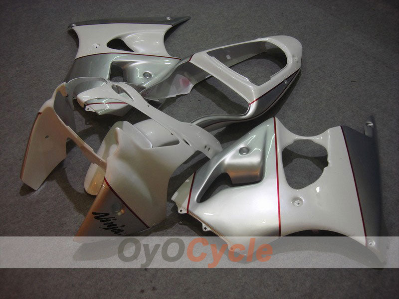 Einspritzverkleidungssatz für NINJA ZX-6R 00-02 - Weiß, Silber - Werksstil #OYO87901701 Hauptbild