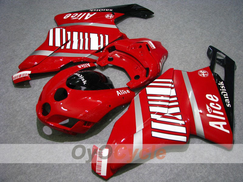 Einspritz-Verkleidungskit für Ducati 749 05-06 - Rot, Schwarz - Alice #OYO87902149 Hauptbild