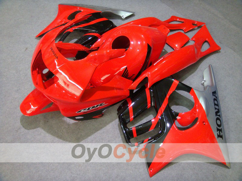 Verkleidungssatz für Einspritzermodelle, CBR600F3 97-98 - Rot, Schwarz - Werksstil #OYO87900080