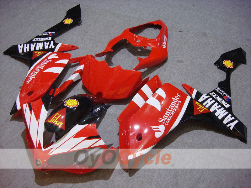 Spritzguss-Verkleidungssatz für YZF-R1, Baujahr 07-08 - Rot, Schwarz - Santander #OYO87900882 Hauptbild