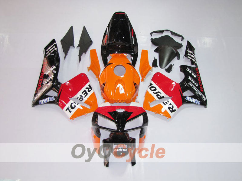 Verkleidungssatz für Einspritzung für CBR600RR 05-06 - Orange, Schwarz - MICHELIN, RK, Repsol #OYO87900329