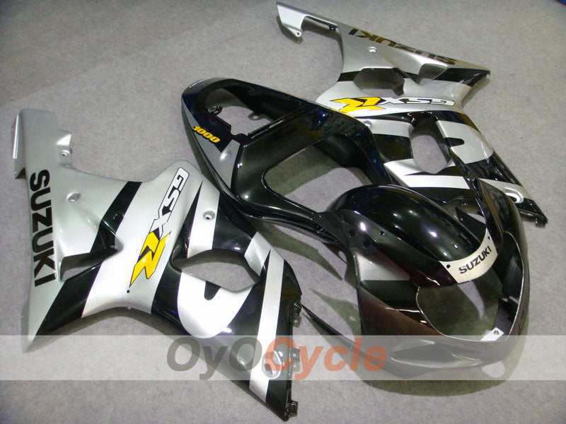 Spritzguss-Verkleidungssatz für 00-02 GSX R1000 - Schwarz, Silber - Werksstil #OYO87901774 Hauptbild