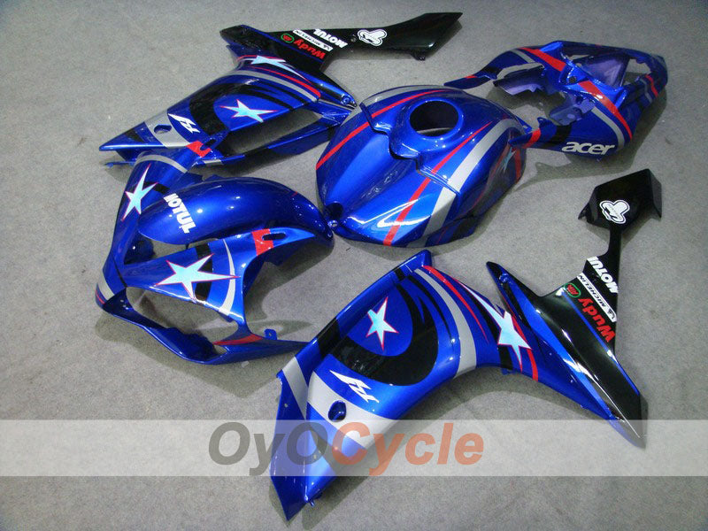 Verkleidungssatz für Einspritzmodelle, YZF-R1 07-08 - Blau, Schwarz - FIAT, MOTUL #OYO87900855 Hauptbild