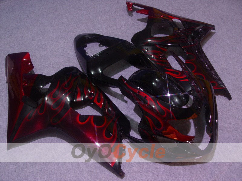 Einspritz-Verkleidungssatz für GSXR600 04-05 - Rot, Schwarz - Flamme #OYO87901183 Hauptbild