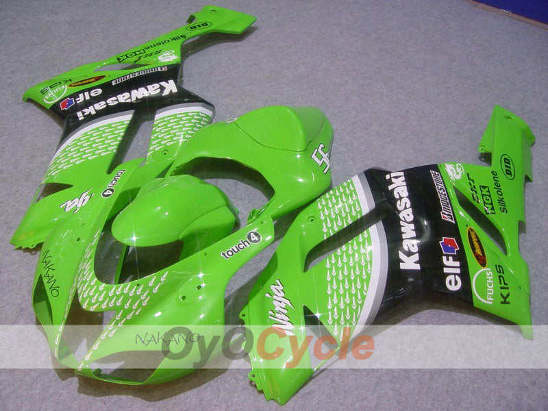 Verkleidungssatz für Spritzgussverkleidung für 07-08 NINJA ZX-6R - Grün, Schwarz - Nakano #OYO87901968 Hauptbild