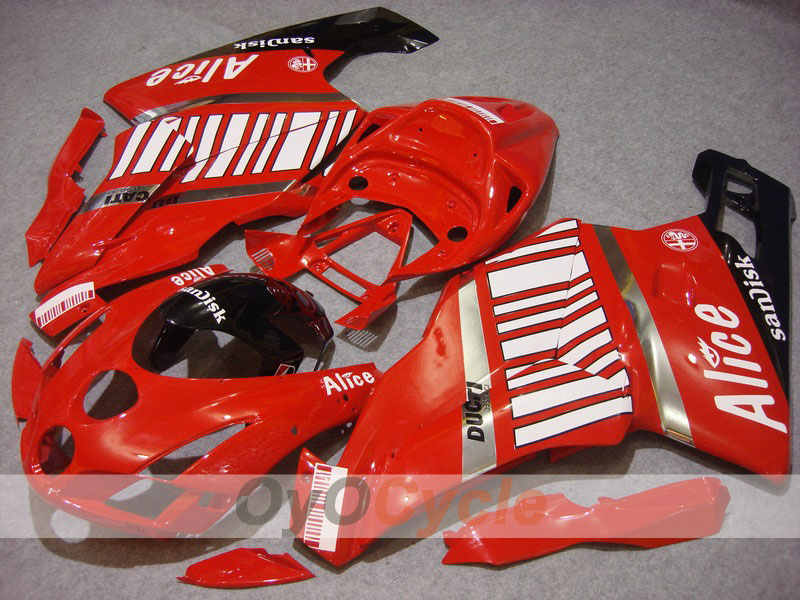 Einspritz-Verkleidungskit für Ducati 749 03-04 - Rot, Schwarz - Alice #OYO87902106 Hauptbild