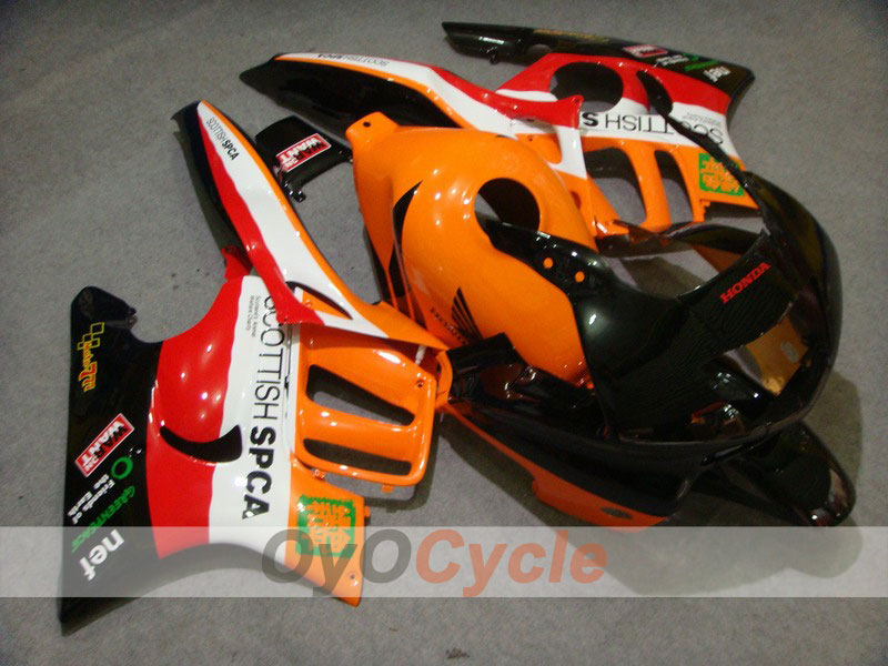 Verkleidungssatz für Einspritzmodelle 95-96 CBR600F3 - Orange, Schwarz - Repsol #OYO87902768 Hauptbild
