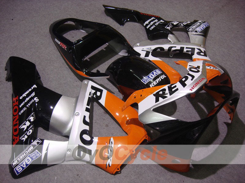 Einspritzverkleidungssatz für 00-01 CBR900RR 929 - Schwarz, Silber - MICHELIN, Repsol #OYO87902736 Hauptbild