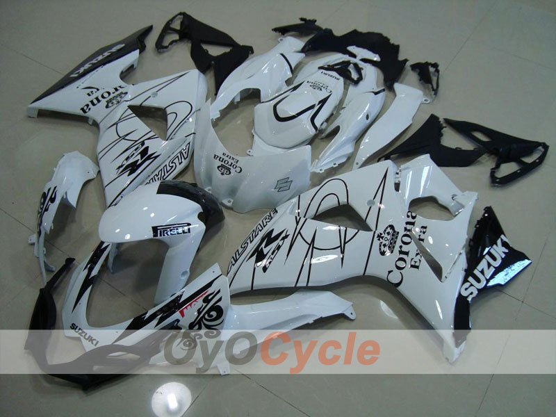 Einspritzverkleidungssatz für 09-16 GSX R1000 - Weiß, Schwarz - Corona #OYO87902863 Hauptbild
