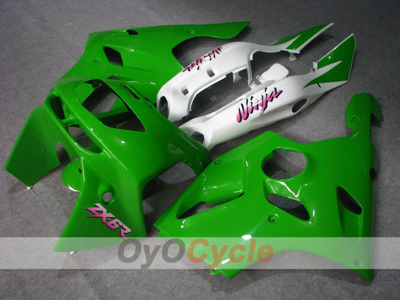 Spritzguss-Verkleidungssatz für 94-97 NINJA ZX-6R - Grün, Weiß - Werksstil #OYO87902995 Hauptbild