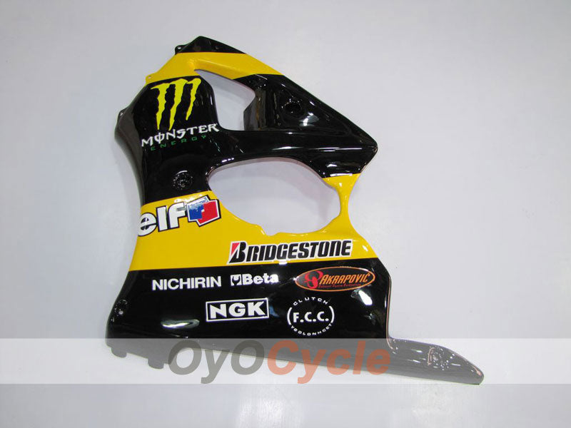 Einspritzverkleidungssatz für 00-02 NINJA ZX-6R - Gelb, Schwarz - Monster #OYO87901716