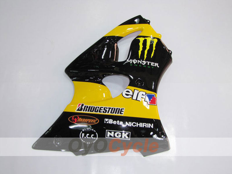 Einspritzverkleidungssatz für 00-02 NINJA ZX-6R - Gelb, Schwarz - Monster #OYO87901716