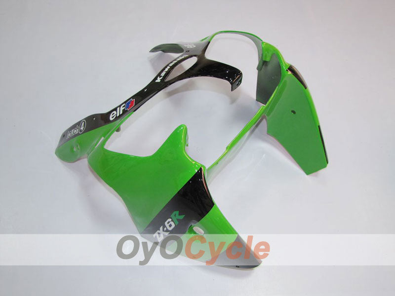 Einspritzverkleidungssatz für 00-02 NINJA ZX-6R - Grün, Schwarz - Monster #OYO87901717