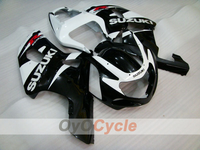 Verkleidungssatz für Einspritzmodelle 01-03 GSX R600 - Weiß, Schwarz - Werksdesign #OYO87901132 Hauptbild