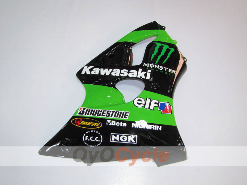 Einspritzverkleidungssatz für 00-02 NINJA ZX-6R - Grün, Schwarz - Monster #OYO87901717 Zweitbild