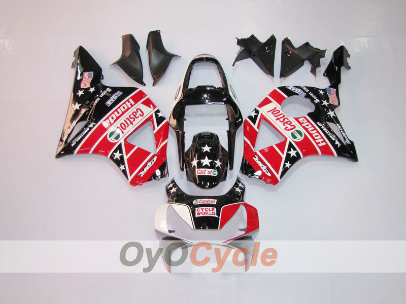 Einspritzverkleidungs-Kit für 02-03 CBR900RR 954 - Rot, Schwarz - Castrol #OYO87902838 Hauptbild