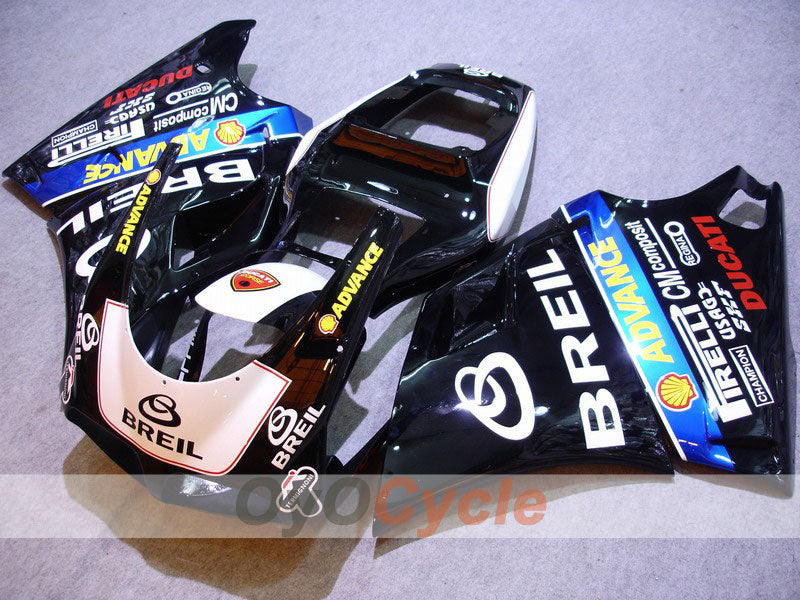 Verkleidungssatz für 99-02 Ducati 996 - Weiß, Schwarz - BREIL #OYO87902193