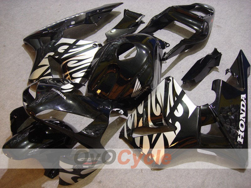 Verkleidungssatz für Einspritzung für CBR600RR 03-04 - Schwarz, Silber - Werksstil #OYO87902597