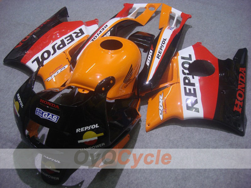 Verkleidungssatz für Honda CBR600 F2, 91-94 - Orange, Schwarz - Repsol #OYO87903103 Hauptbild
