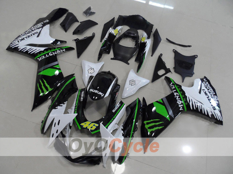 Verkleidungssatz für Einspritzmodelle 11-26 GSX R600 - Weiß, Schwarz - Werksdesign #OYO87903235 Hauptbild