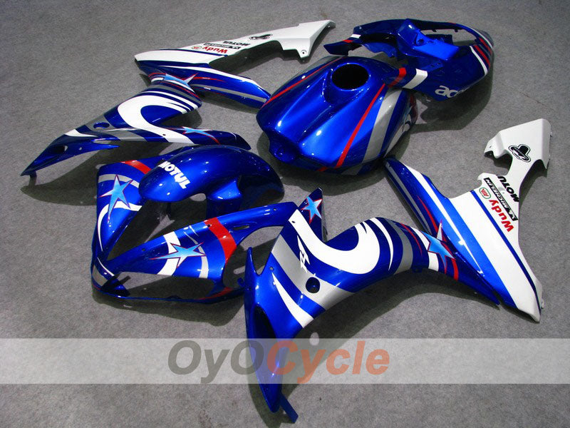 Einspritz-Verkleidungssatz für YZF-R1 04-06 - Blau, Weiß - FIAT, MOTUL #OYO87900826 Hauptbild