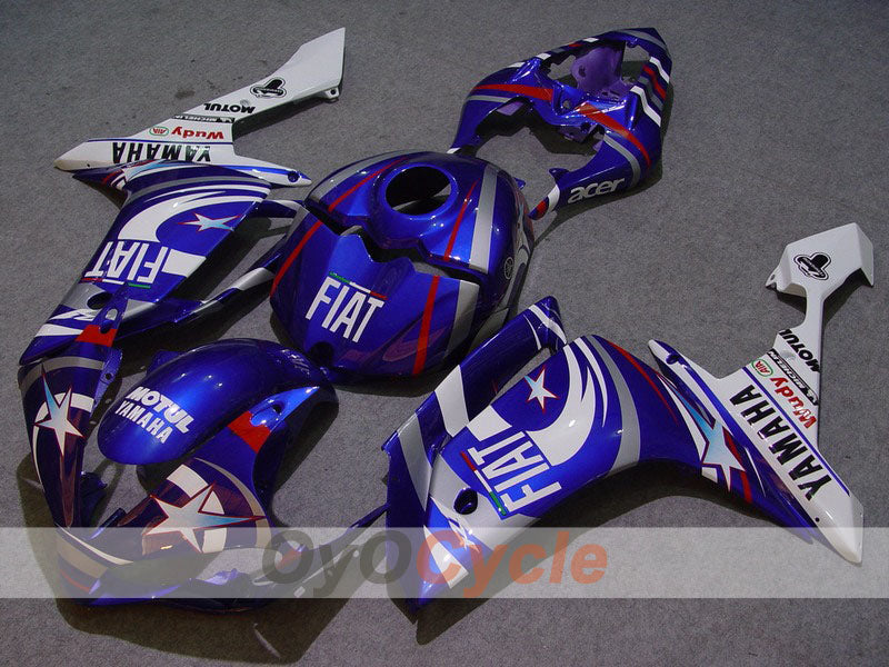 Verkleidungssatz für Einspritzmodelle, YZF-R1 07-08 - Blau, Weiß - FIAT, MOTUL #OYO87900857 Hauptbild