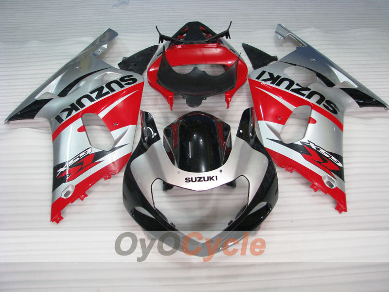 Verkleidungssatz für 01-03 GSX R600, Spritzguss - Rot, Silber - Werksstil #OYO87905084 Zweitbild